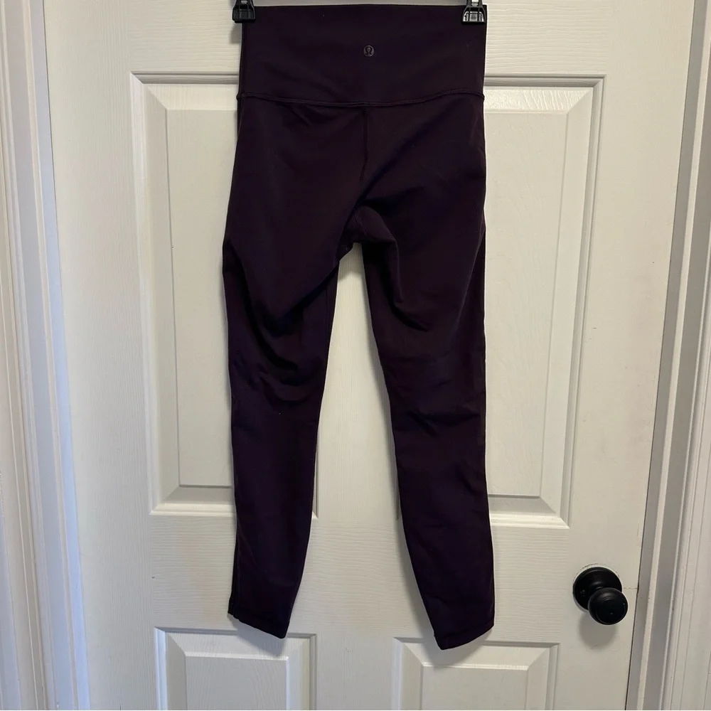Lululemon Women’s Purple Leggings See Through Mesh Side Yoga Running